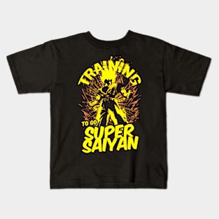 Training To Go Super Saiyan Kids T-Shirt